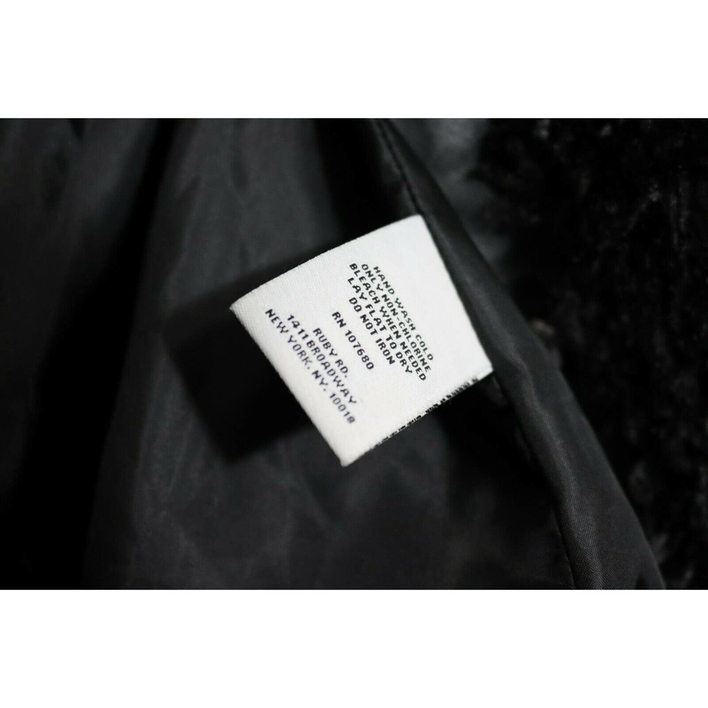 Ruby Rd. Fuzzy Black Jacket Sweater With Silver B… - image 5